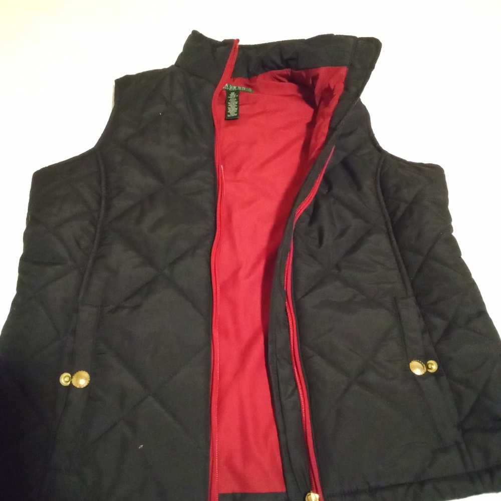 Ralph Lauren Black Quilted Vest